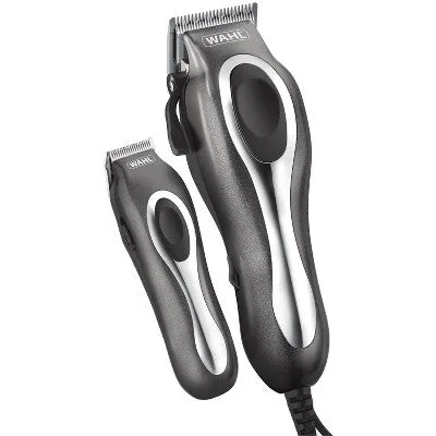 New - Wahl Deluxe Chrome Pro Complete Men's Haircut Kit with  Finishing Trimmer & Soft Storage Case - 79650-1301