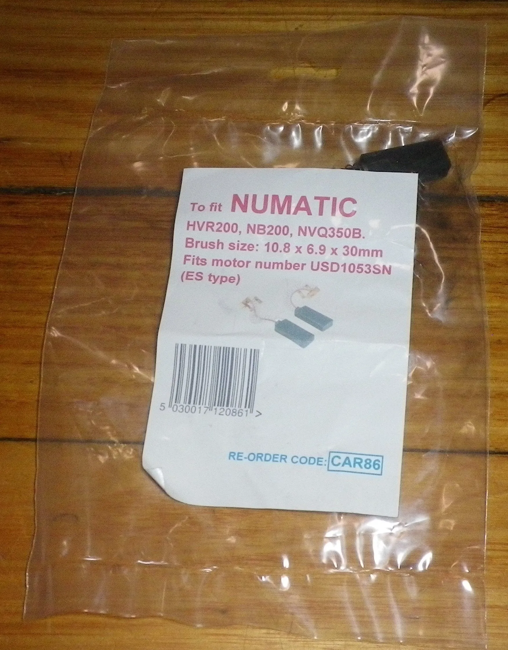 Numatic Compatible Vacuum Cleaner Motor Brushes - Part # CAR86