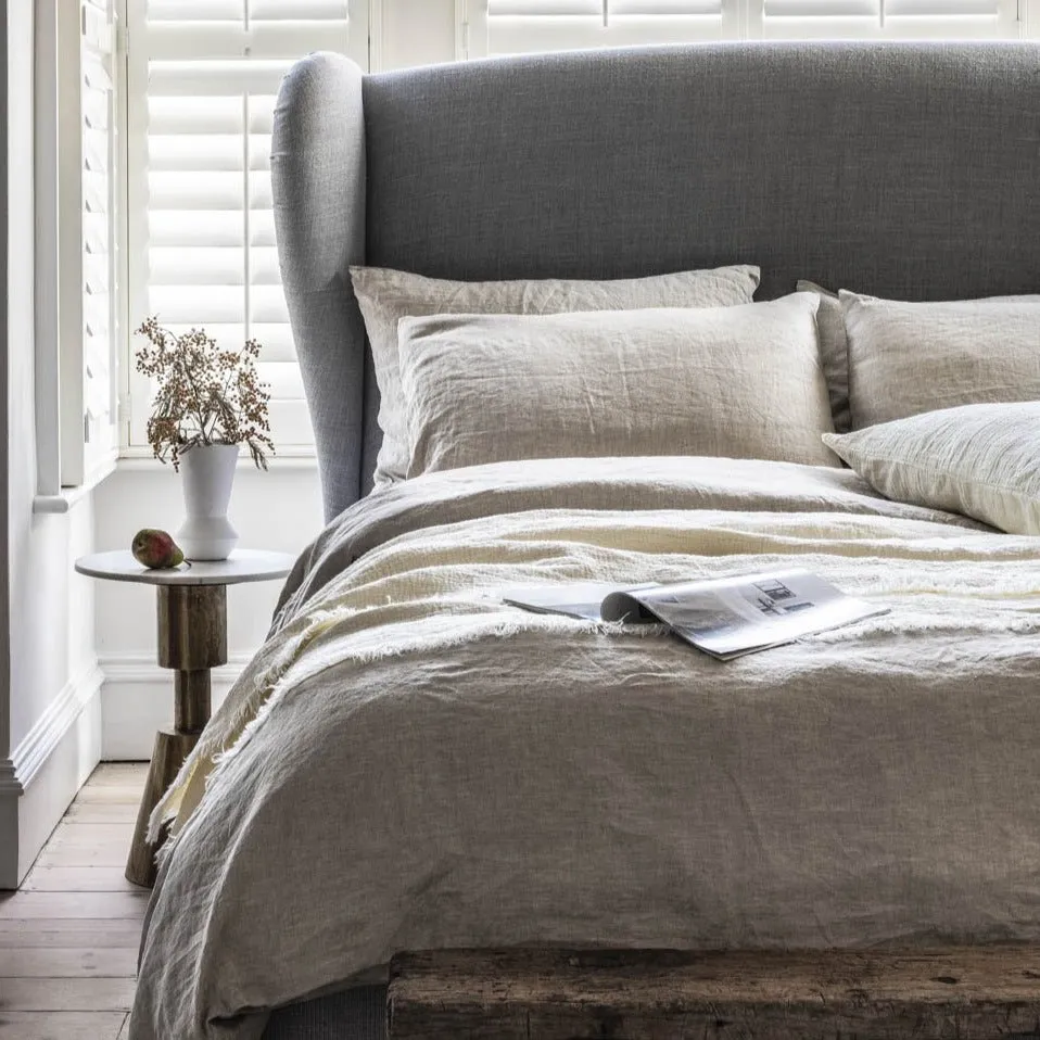 Oatmeal 100% Linen Duvet Cover