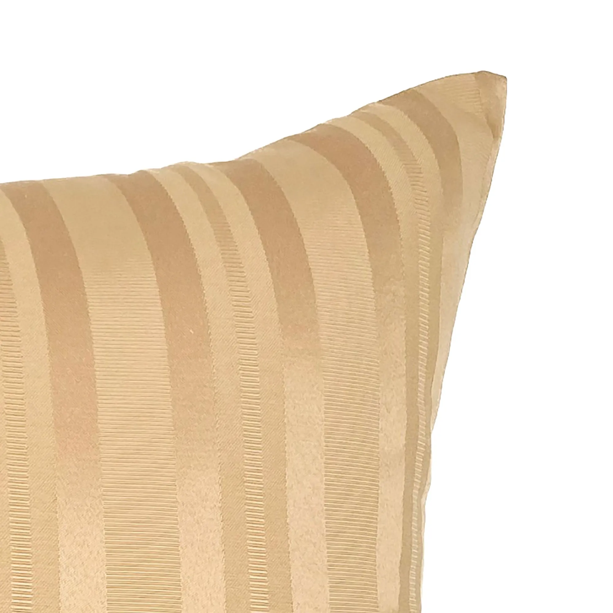 Old Gold Striped Throw Pillow Cover