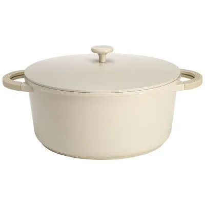 Open Box - Goodful 7qt Cast Aluminum, Ceramic Stock Pot with Lid, Side Handles and