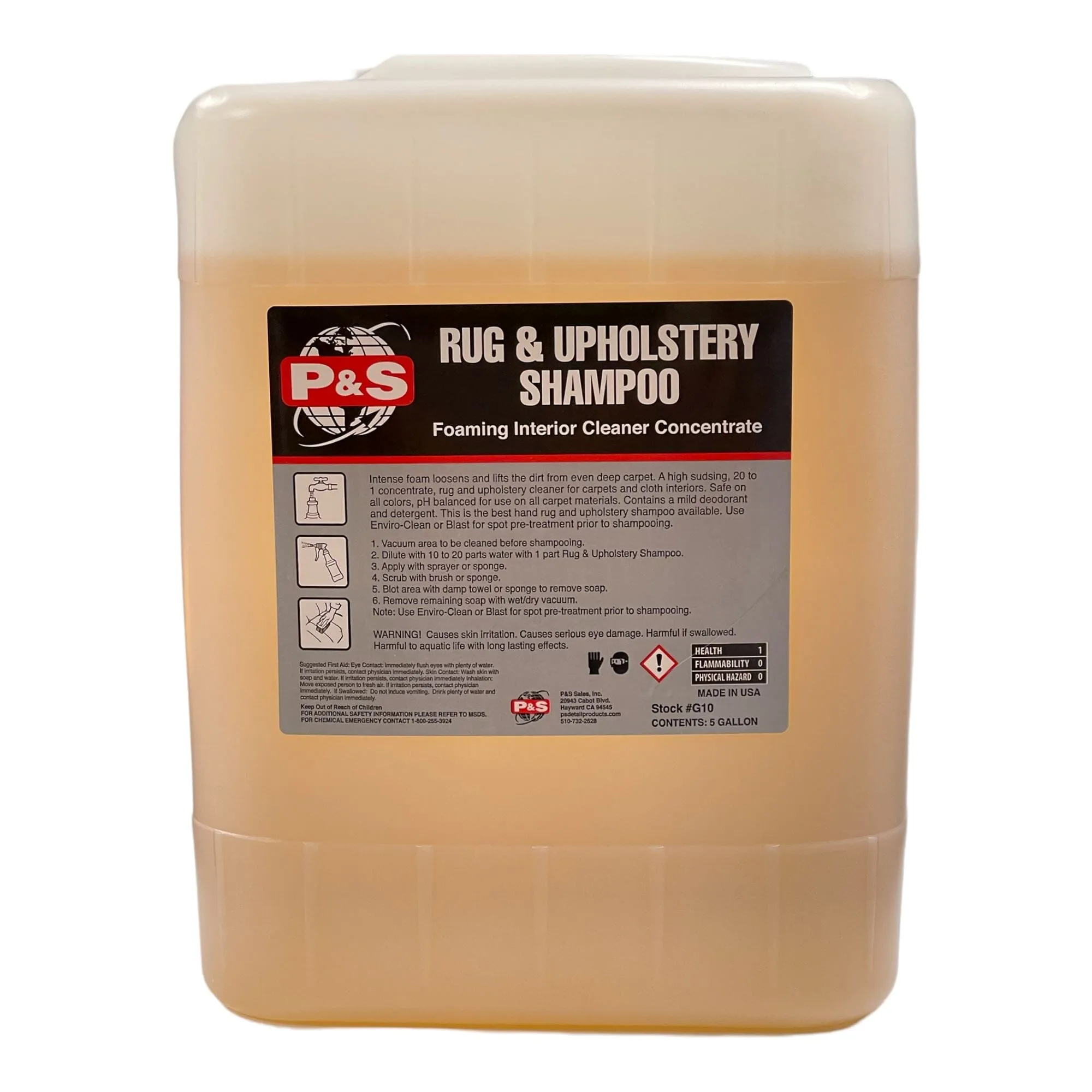 P&S Rug & Upholstery Shampoo 5 Gallon