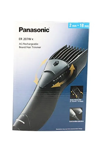 Panasonic ER-207-WK-44B Men's Beard and Hair Trimmer (Black)