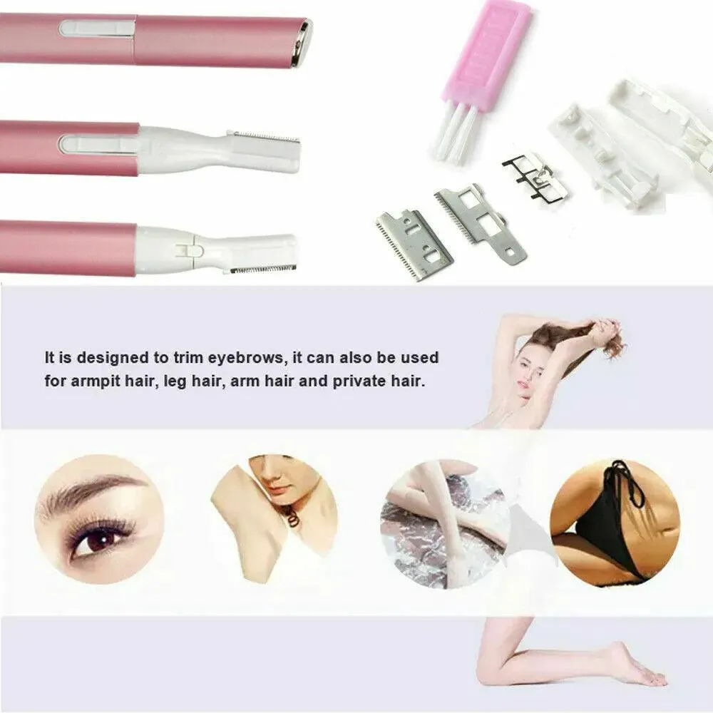 Portable Electric Epilator Eyebrow Remover Shaving Facial Hair Trimmer Women Multi-Use!