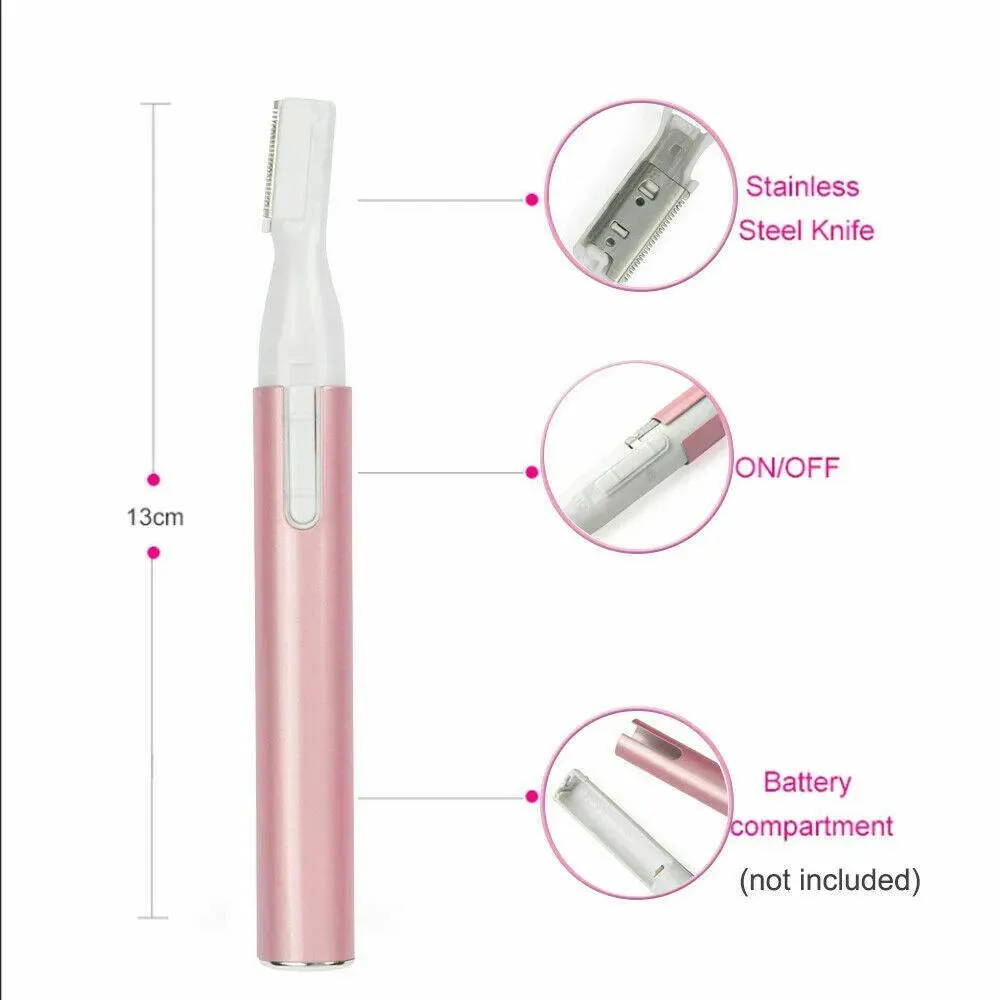 Portable Electric Epilator Eyebrow Remover Shaving Facial Hair Trimmer Women Multi-Use!