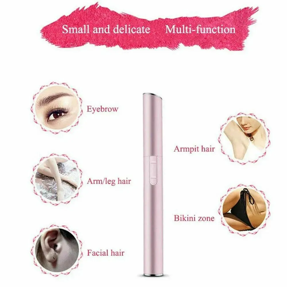 Portable Electric Epilator Eyebrow Remover Shaving Facial Hair Trimmer Women Multi-Use!