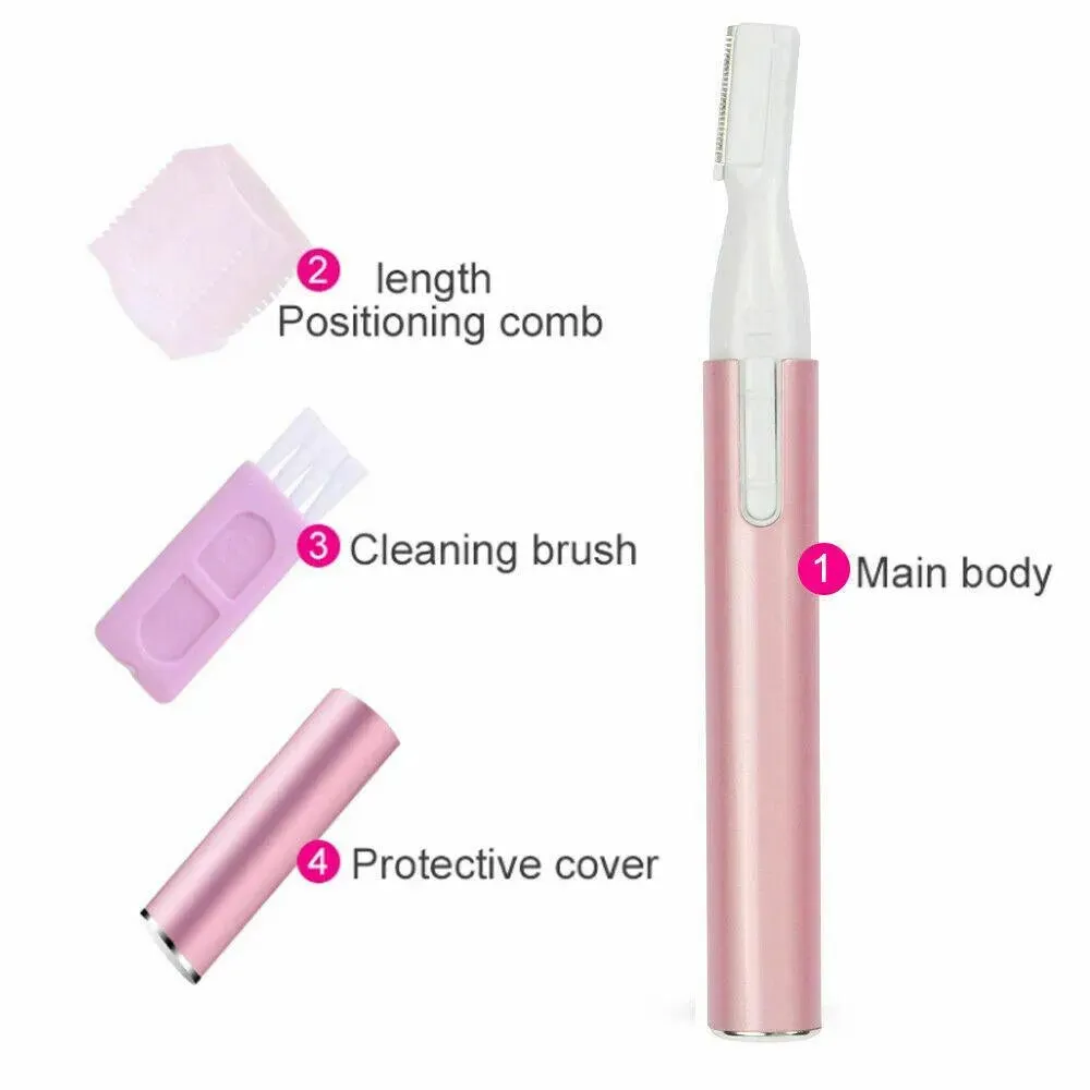 Portable Electric Epilator Eyebrow Remover Shaving Facial Hair Trimmer Women Multi-Use!