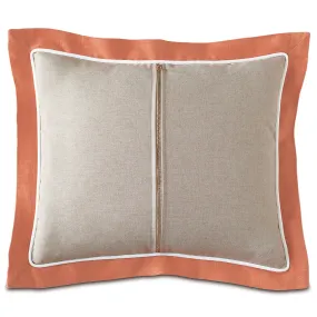 Preppy Zipper in Orange Lumber Pillow Cover 15x18