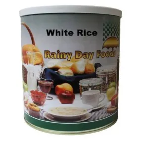 Rainy Day Foods Gluten-Free White Rice Long 6 (Case of Six) #10 Cans - 330 Servings