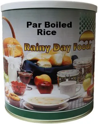 Rainy Day Foods Non-GMO Parboiled Rice 82 oz. #10 Can - 49 Servings