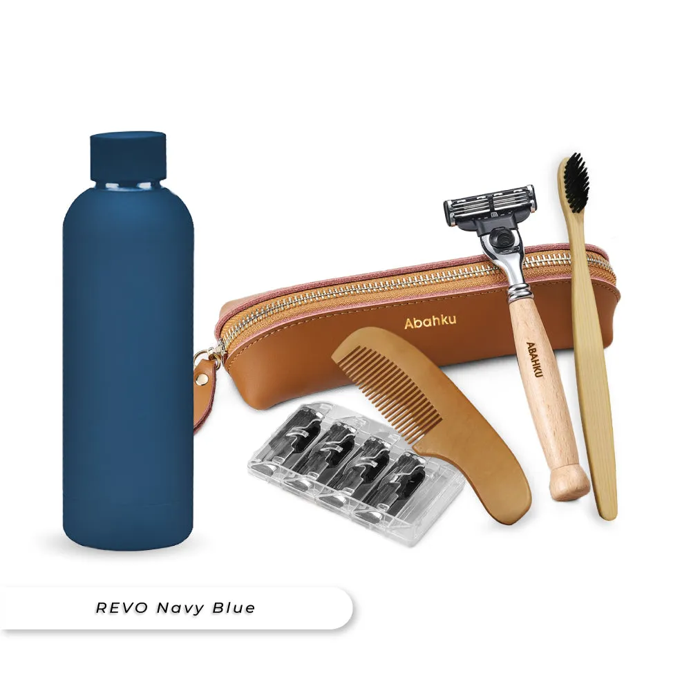 REVO Water Bottle & Shaving Kit Bundle