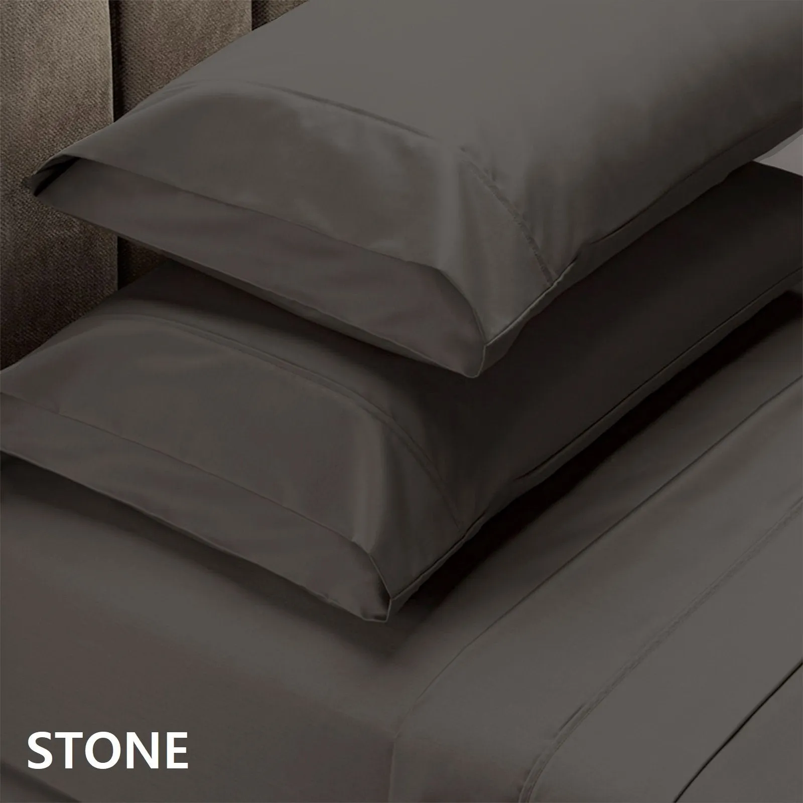 Royal Comfort 1500 Thread Count Cotton Rich Sheet Set 4 Piece Ultra Soft Bedding Queen Stone