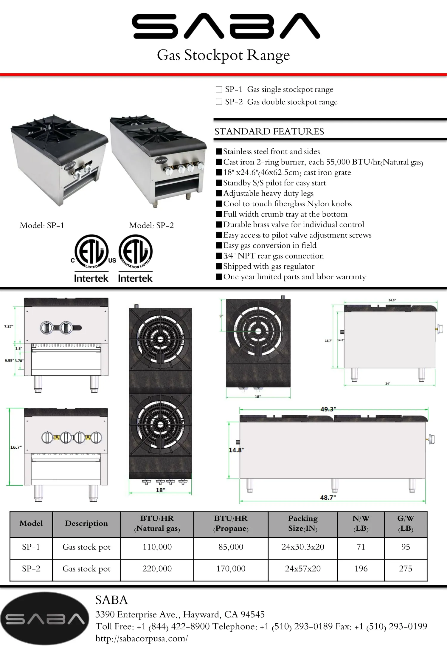 SABA SP-2 - Commercial Stock Pot