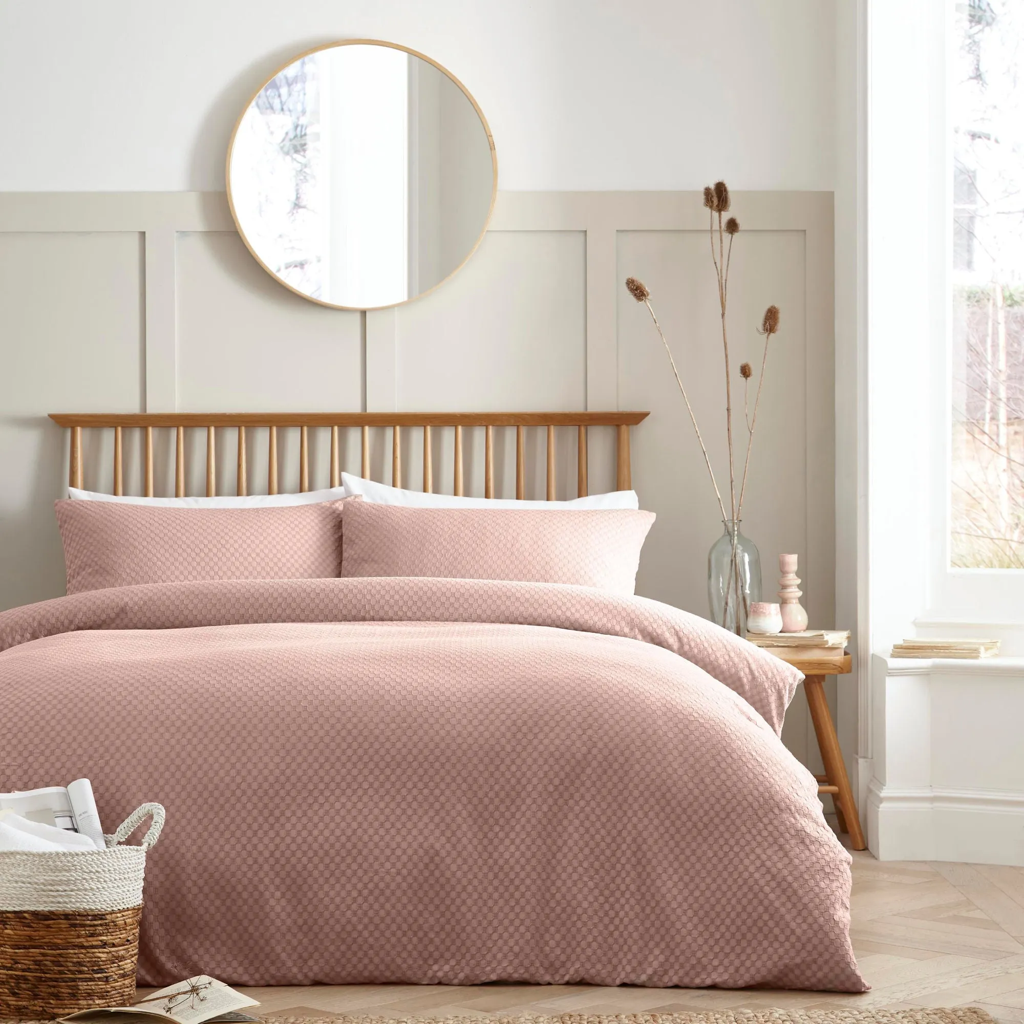 Santos Duvet Cover Set by Appletree Loft in Blush