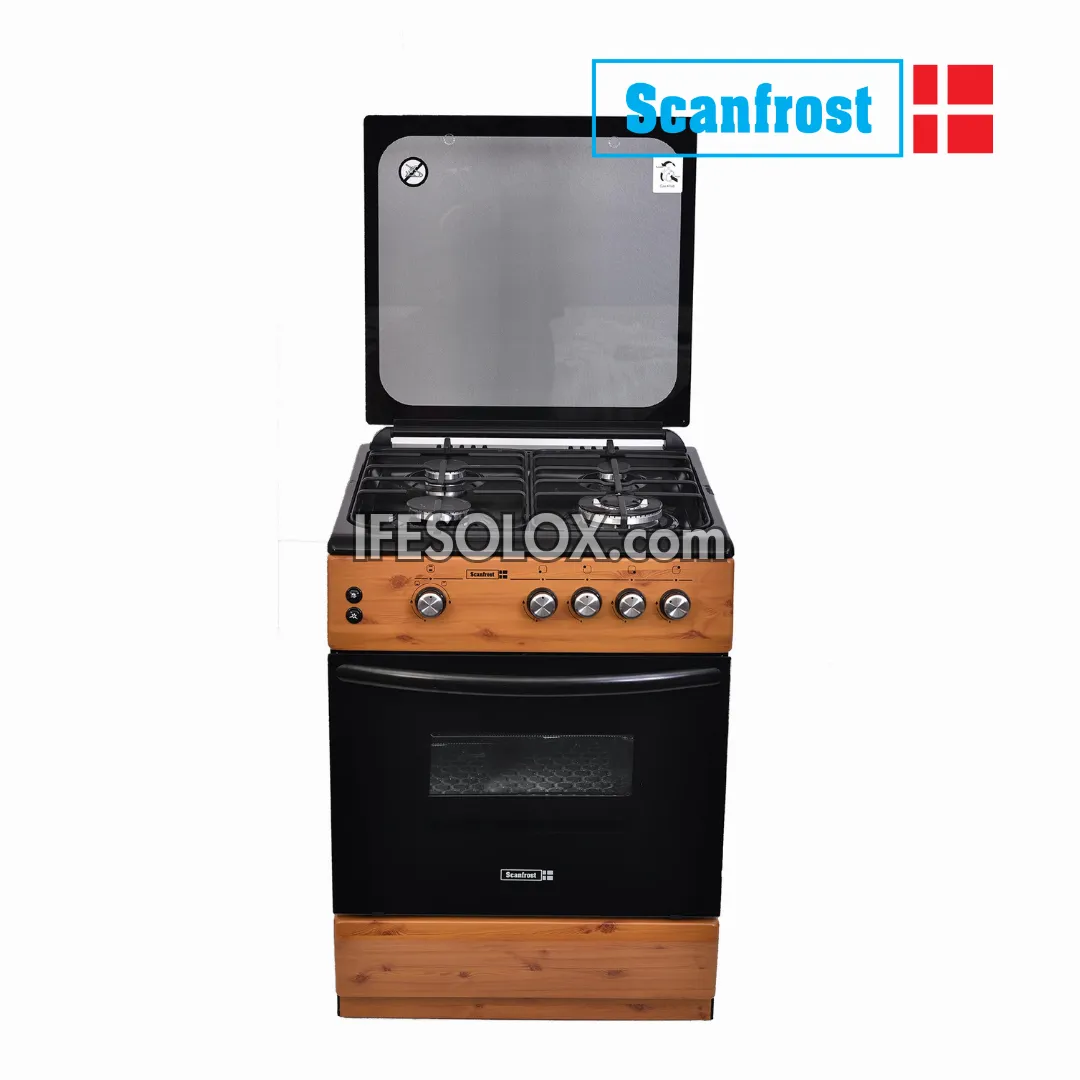 ScanFrost CK6402NG 60x60 Premium Oven Gas Cooker with 4 Gas Burners - Brand New