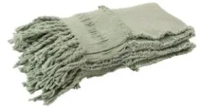 Sea green hand woven non twisted throw