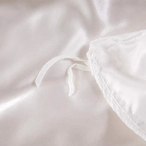 Silky Duvet Cover Set White  Luxurious Quilt Cover