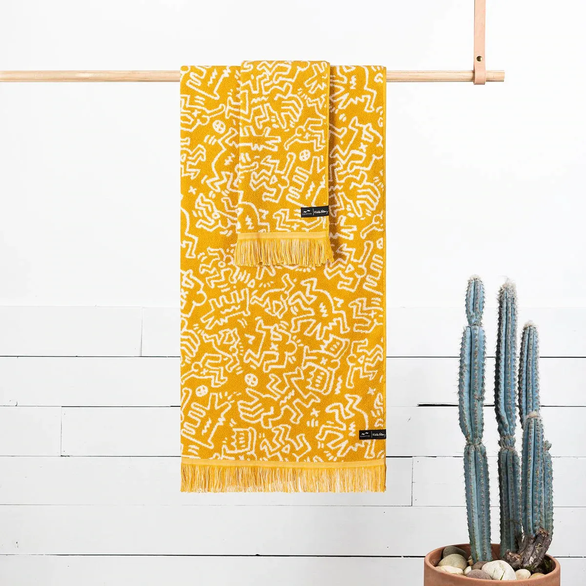 Slowtide Breakers Bath Towel -  Mustard