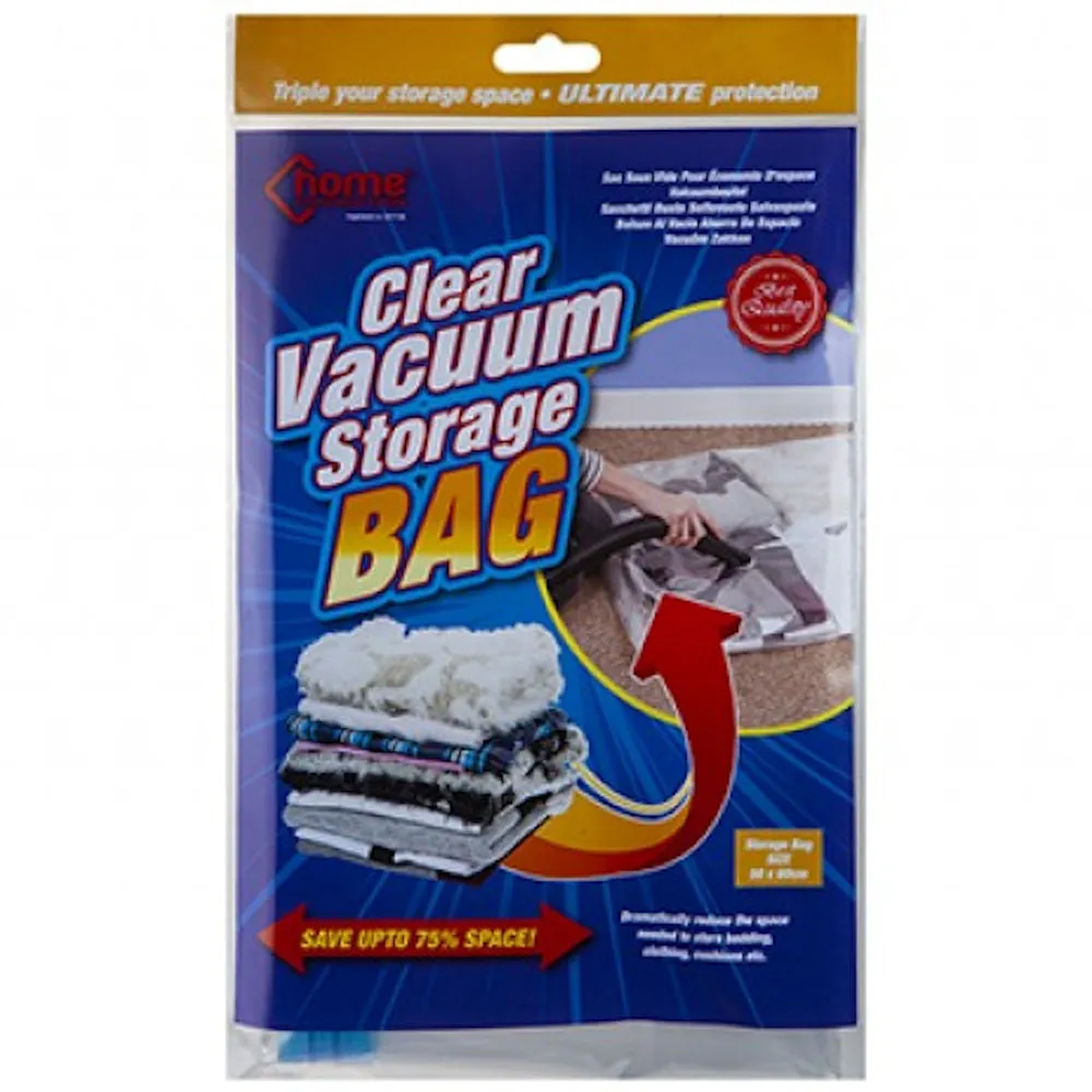 Small Clear Vacuum Storage Bag - 50 x 60cm Space Saver Bag