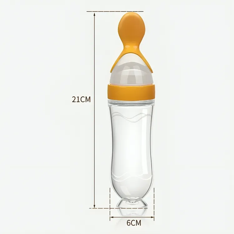 Squeezing Feeding Bottle with Spoon