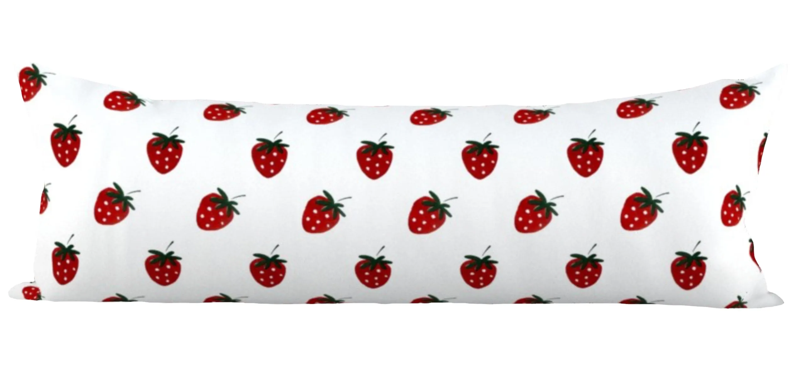 Strawberry Block Printed Linen Pillow Cover: Available in 10 Sizes