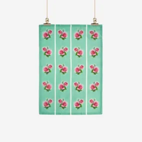 Tea Towel - Vintage Rose Kitchen Green