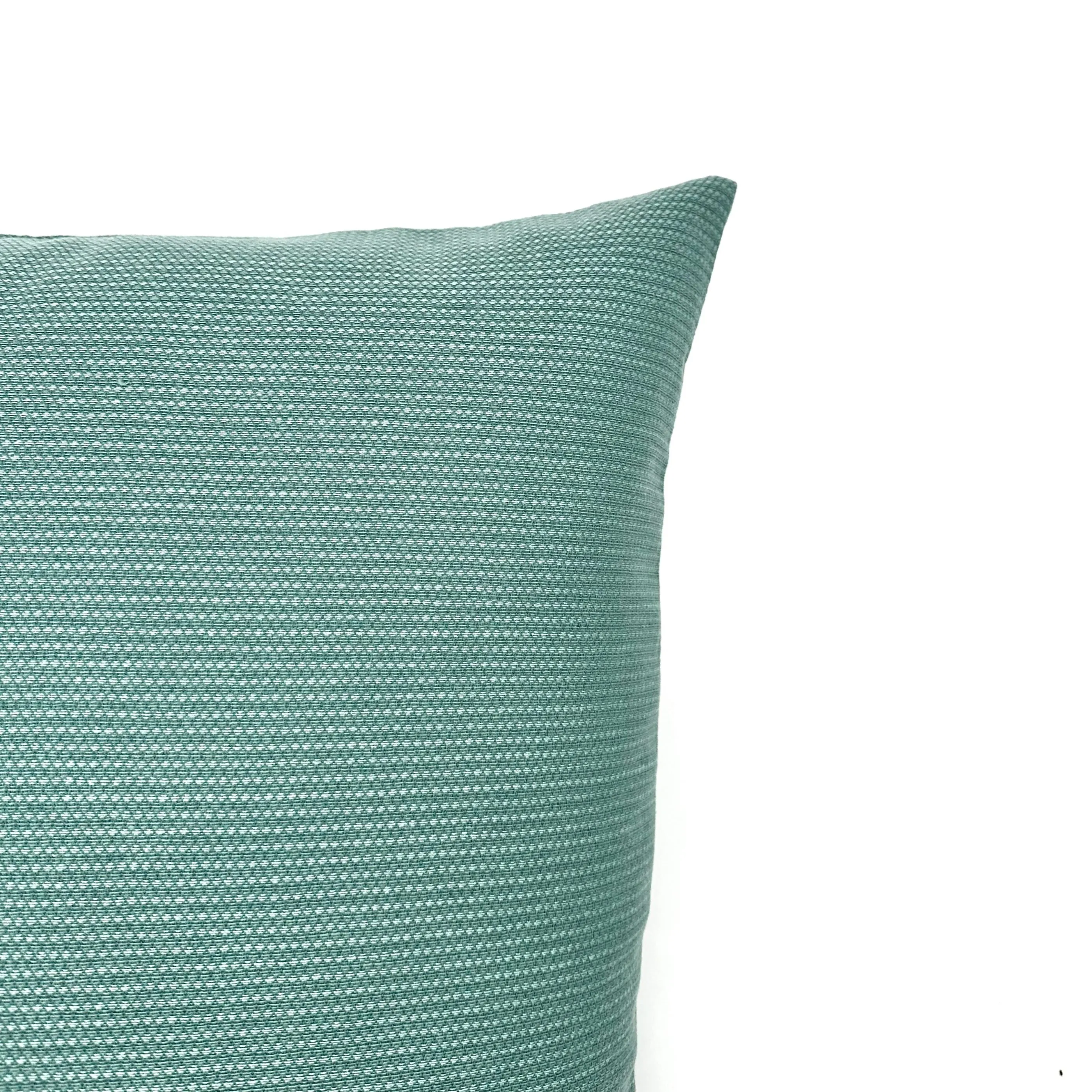 Teal Hippie Jacquard Throw Pillow Cover 20x20