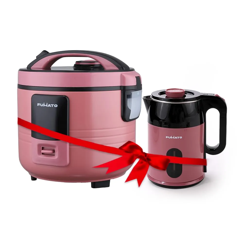 The Better Home FUMATO Anniversary, Wedding Gifts for Couples- 1.8L Electric Kettle   3-in-1 Electric Cooker, Boiler & Steamer | House Warming Gifts for New Home | 1 Year Warranty (Cherry Pink)