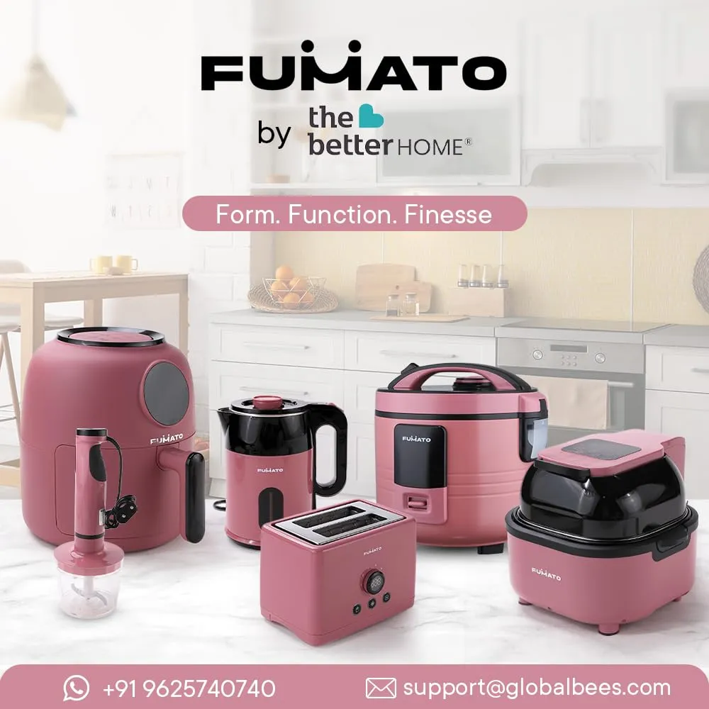 The Better Home FUMATO Anniversary, Wedding Gifts for Couples- 1.8L Electric Kettle   3-in-1 Electric Cooker, Boiler & Steamer | House Warming Gifts for New Home | 1 Year Warranty (Cherry Pink)