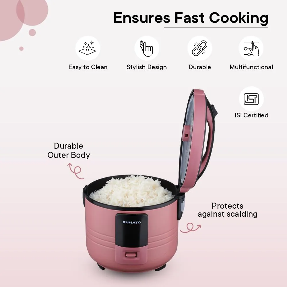 The Better Home FUMATO Anniversary, Wedding Gifts for Couples- 1.8L Electric Kettle   3-in-1 Electric Cooker, Boiler & Steamer | House Warming Gifts for New Home | 1 Year Warranty (Cherry Pink)