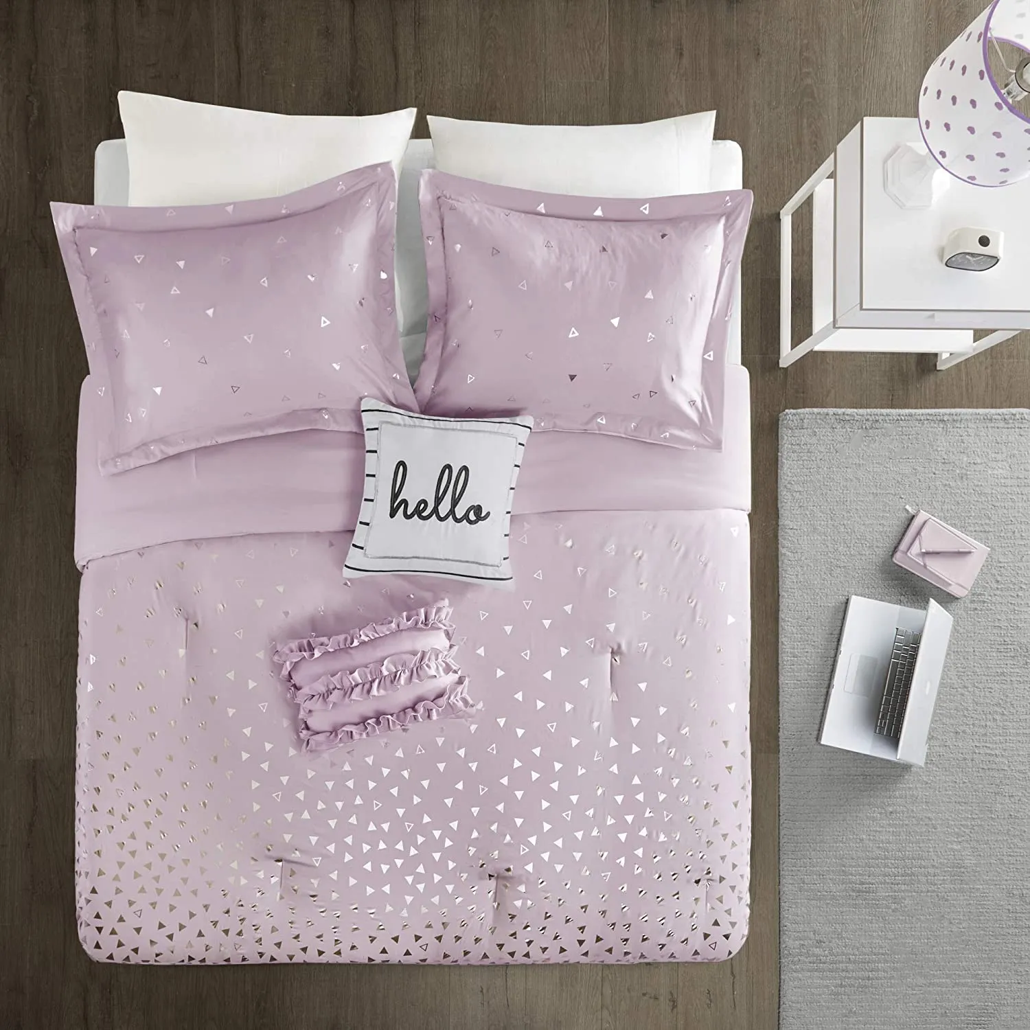 The Metallic Purple Bed Set