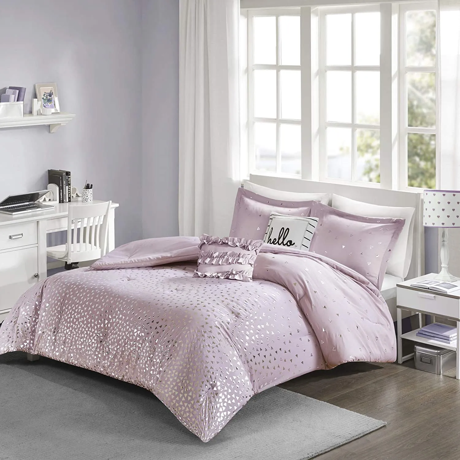 The Metallic Purple Bed Set