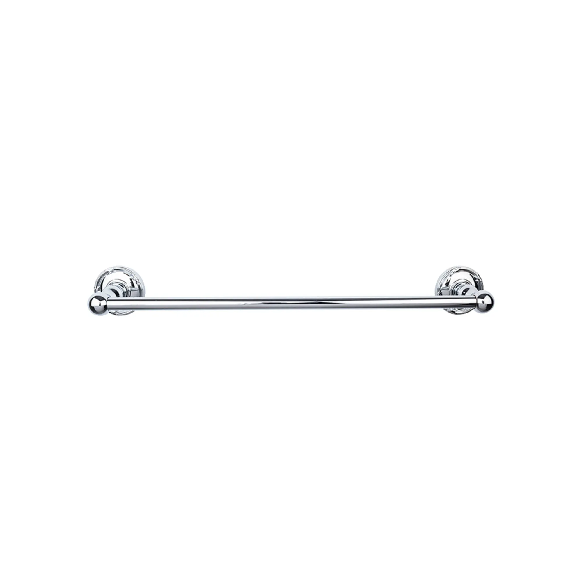 Top Knobs ED10PCE Edwardian Bath Towel Bar 30 Inch Single - Ribbon Bplate Polished Chrome