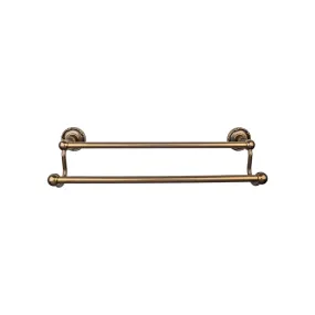 Top Knobs ED11GBZE Edwardian Bath Towel Bar 30 Inch Double - Ribbon Bplate German Bronze