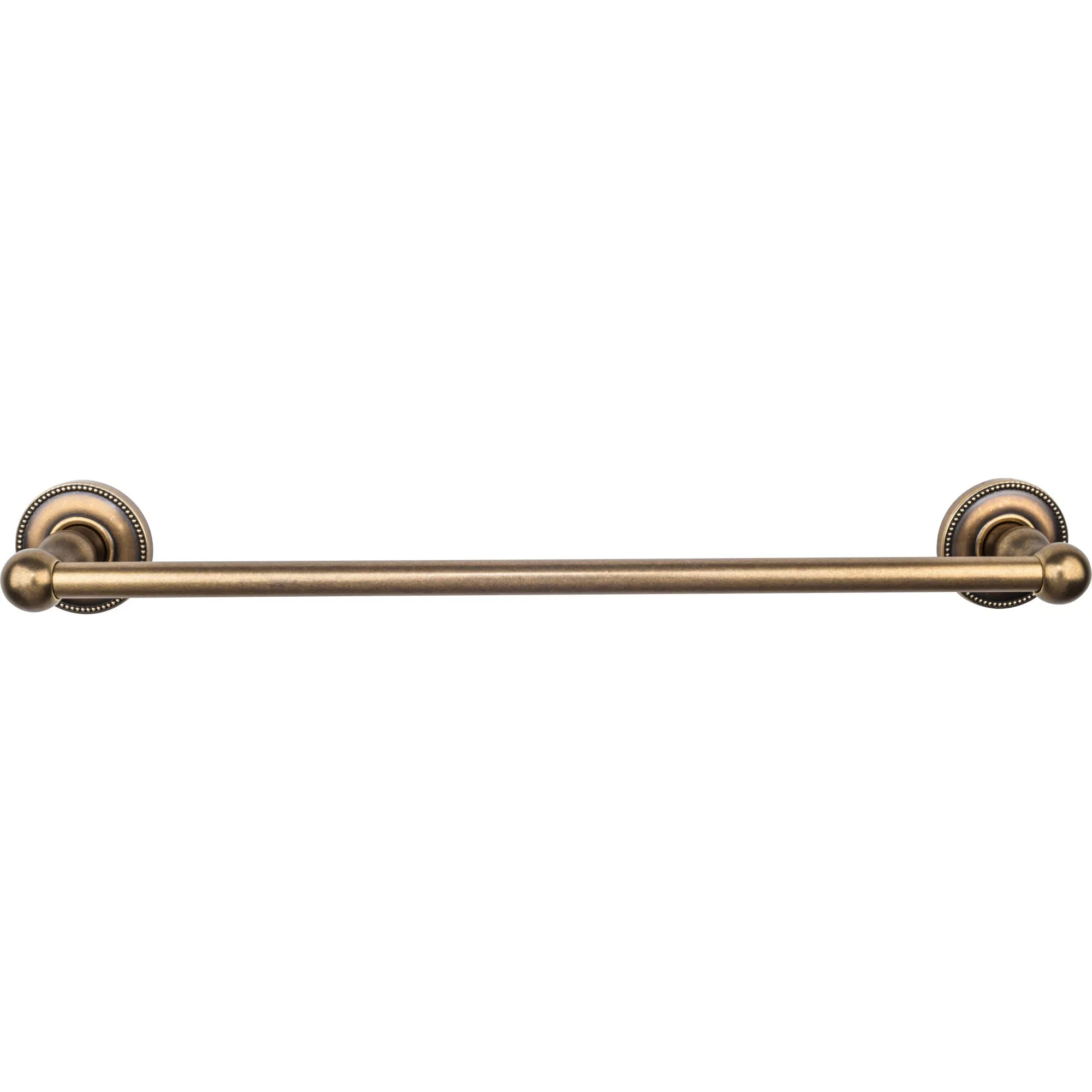 Top Knobs ED6GBZA Edwardian Bath Towel Bar 18 In. Single - Beaded Bplate German Bronze