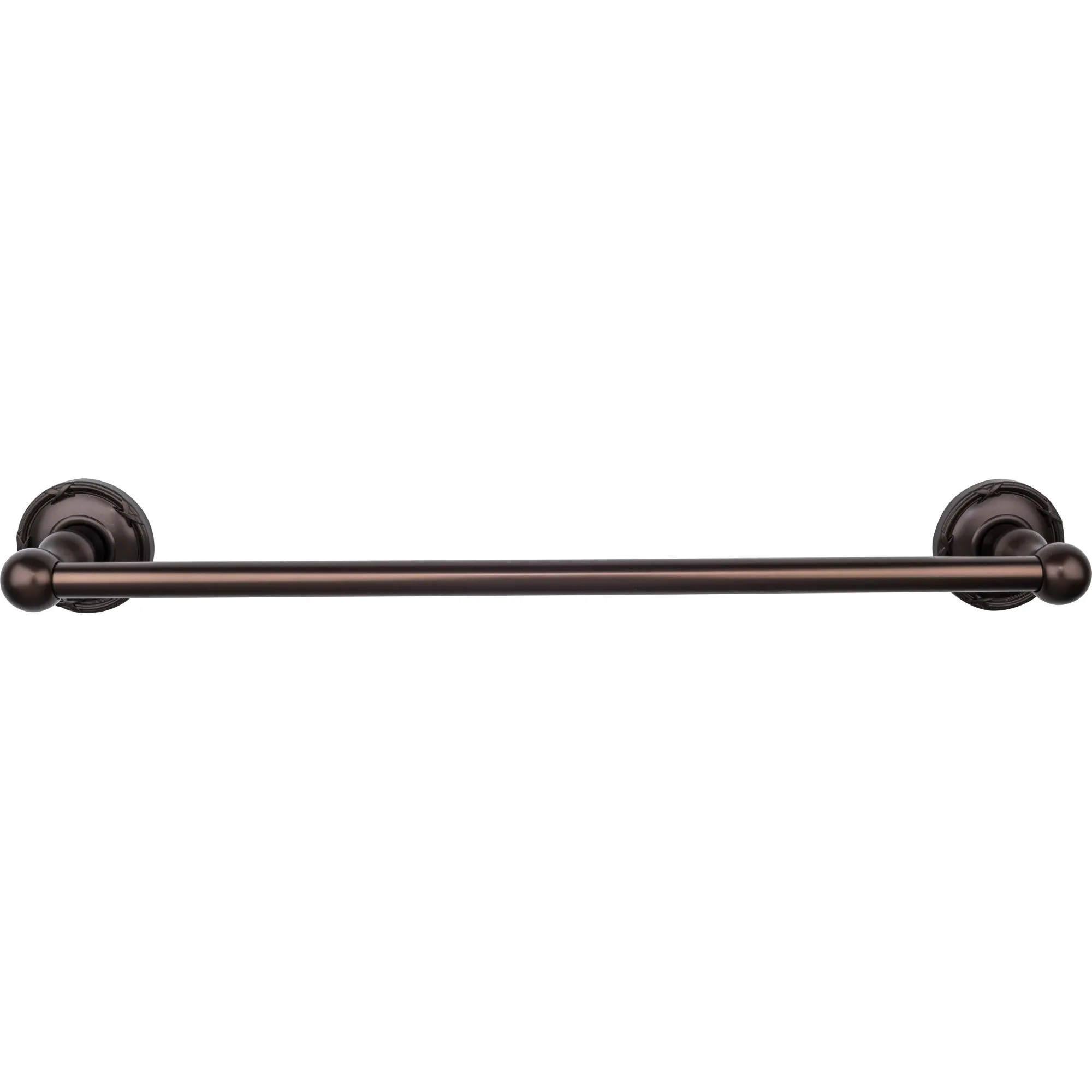 Top Knobs ED6ORBE Edwardian Bath Towel Bar 18 Inch Single - Ribbon Bplate Oil Rubbed Bronze