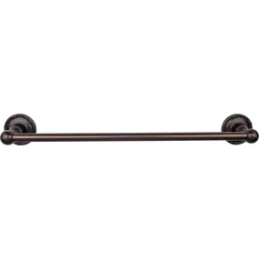 Top Knobs ED6ORBE Edwardian Bath Towel Bar 18 Inch Single - Ribbon Bplate Oil Rubbed Bronze