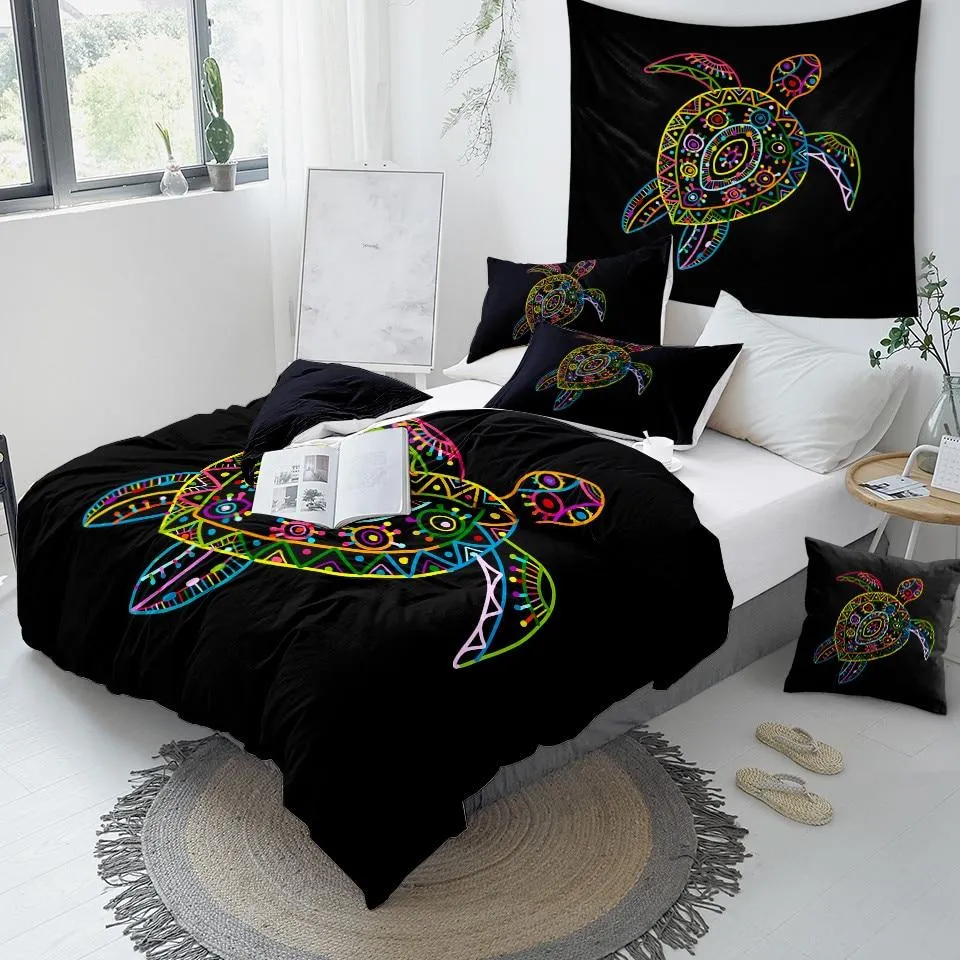 Tribal Turtle Bedding Set