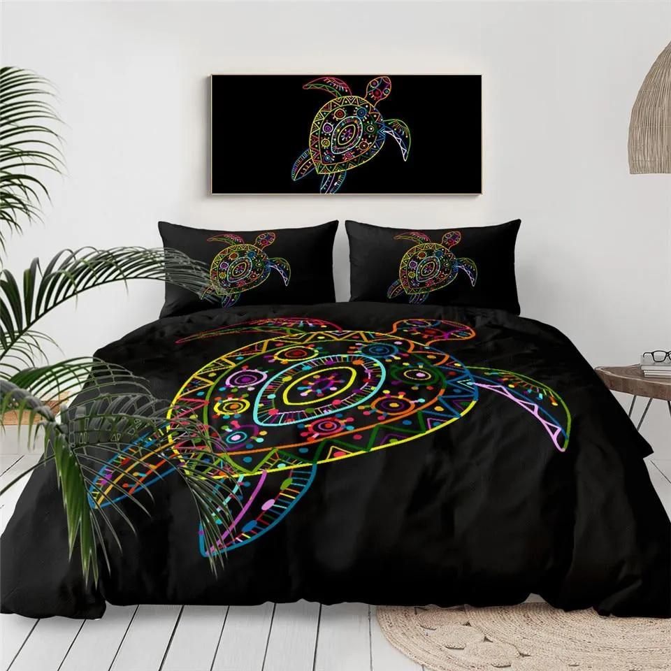 Tribal Turtle Bedding Set