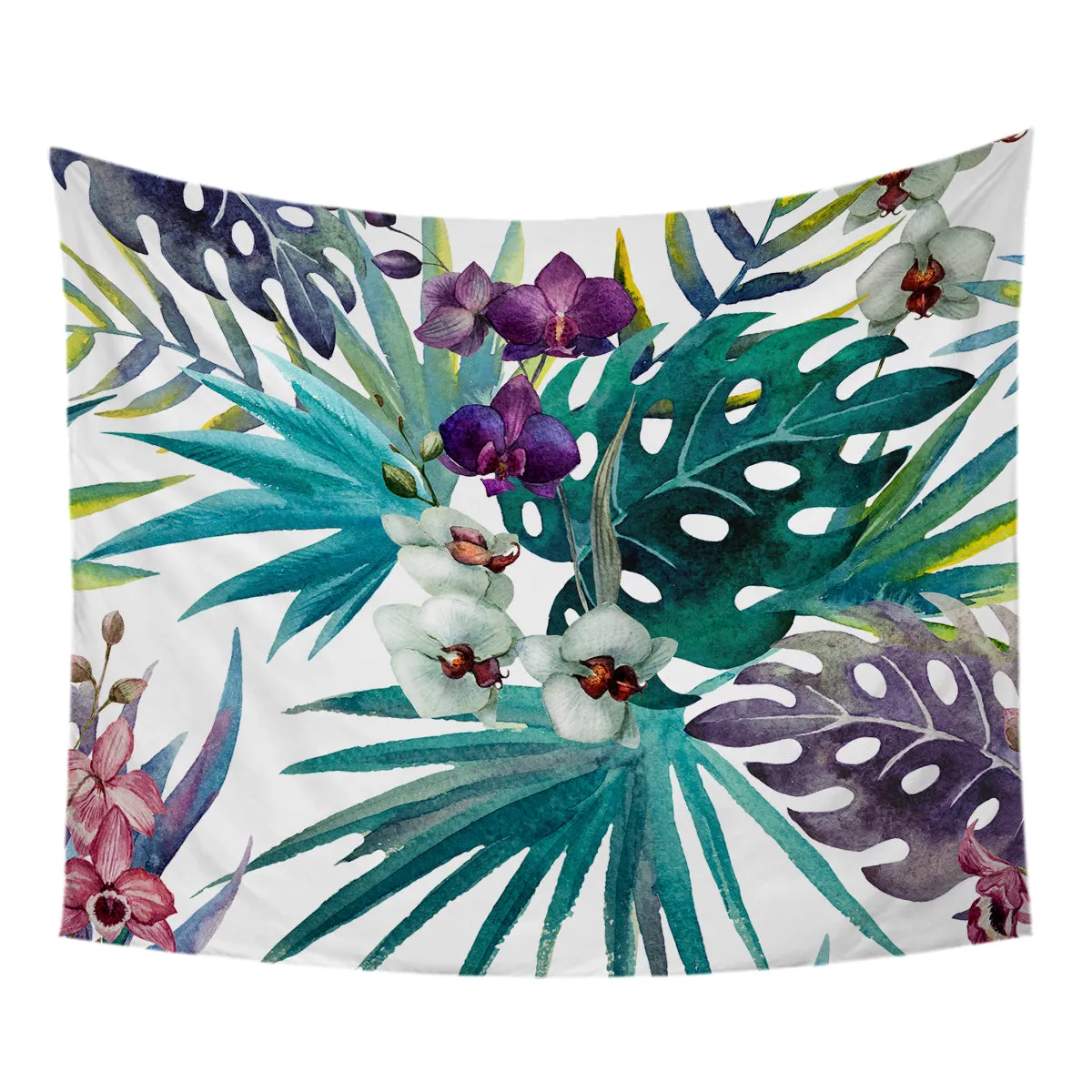 Tropical Orchids Tapestry