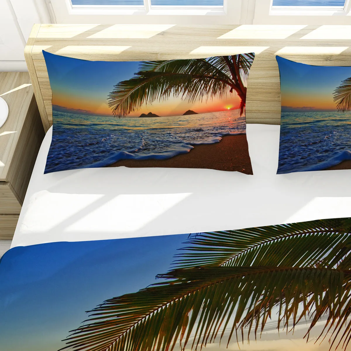 Tropical Sunset Reversible Bedcover Set