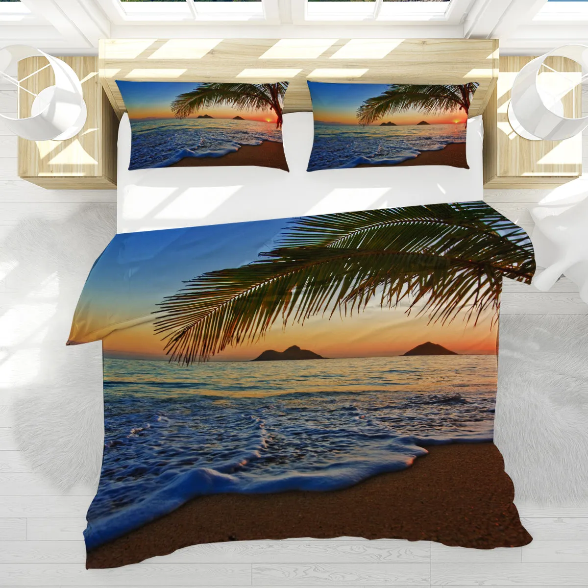 Tropical Sunset Reversible Bedcover Set