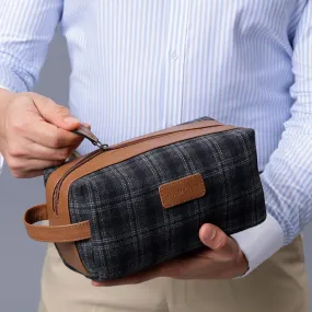 Tweed DOPP Kit for Men (Slate Grey Twill)