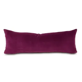 Velvet Extra Long Lumbar Pillow Cover 13x36 in Fuchsia