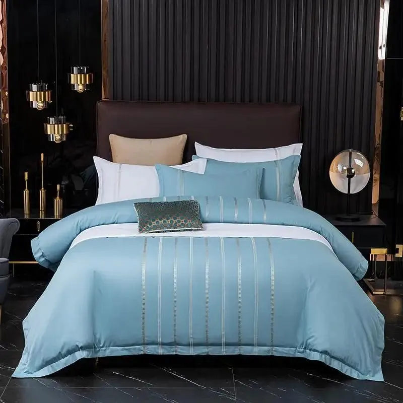 Vertical Ribbon & Lace Duvet Set