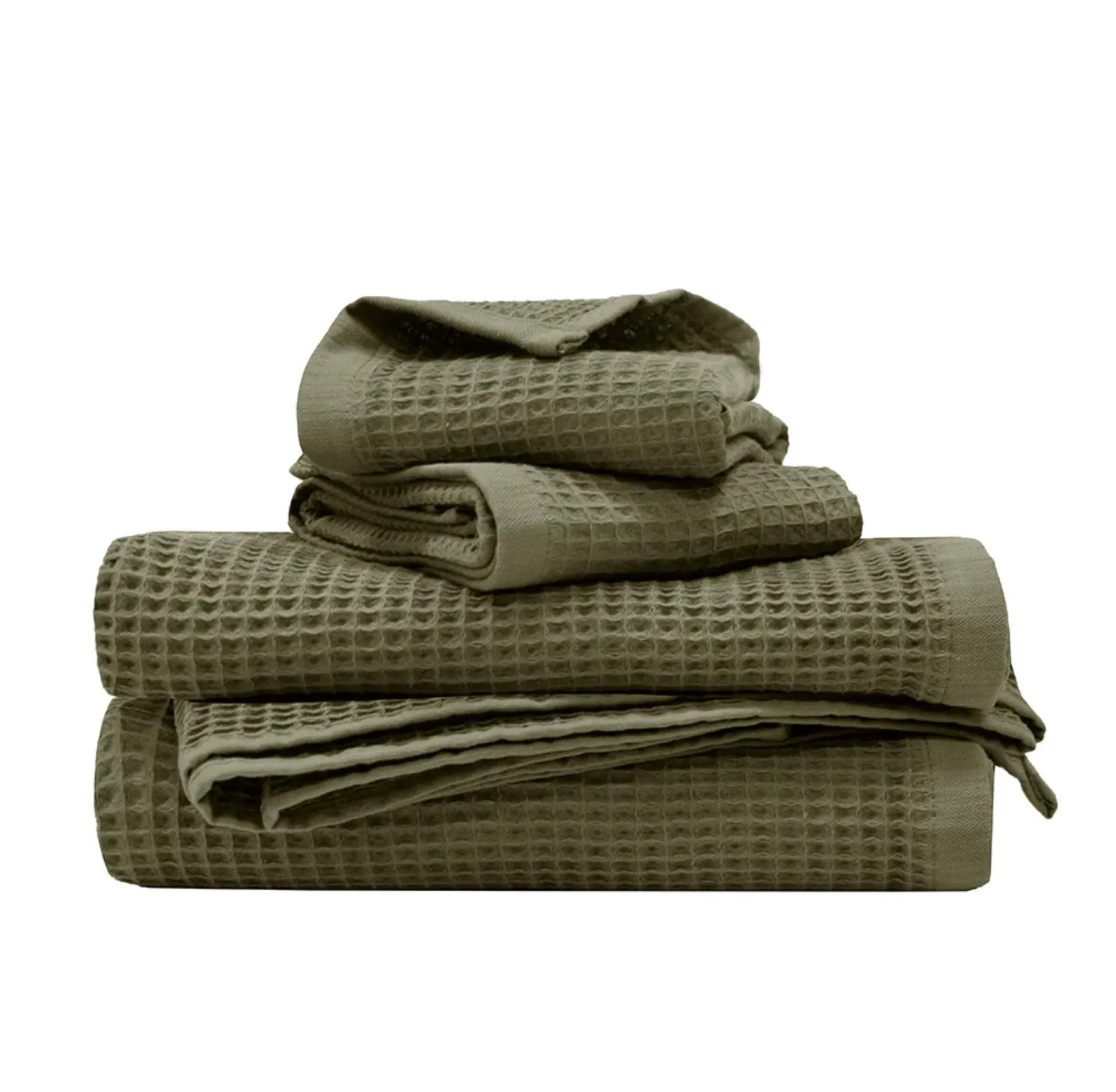 Waffle Towel - Olive