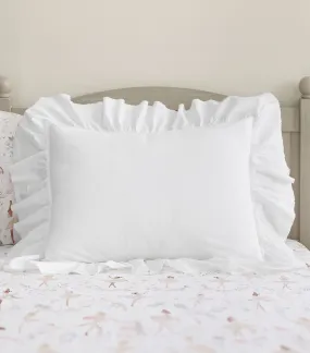 Washed Cotton Ruffle Organic Duvet Cover and Shams