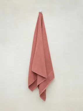 Westside Home Dusty Rose Self-Striped Bath Towel