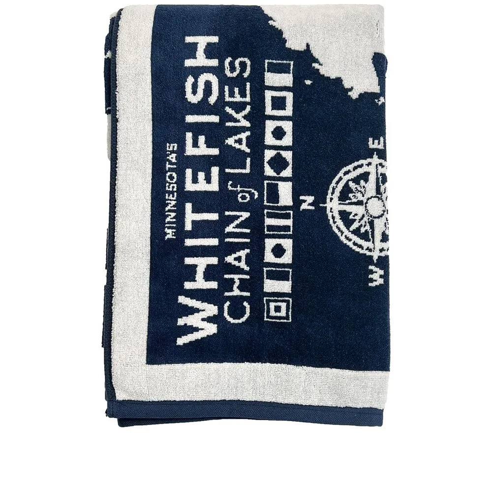 Whitefish Chain of Lakes Map Towel