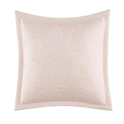 Wisteria Quilted Blush Gauze Throw Pillow